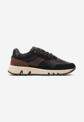 Czarne Buty Sportowe Sneakersy Ozdobione Perforacją Alovira. Czarne buty sportowe casual Born2be, na lato, bez wzorów, z okrągłym noskiem, bez zapięcia. W wyprzedaży za 103.99 zł.
