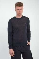 Sweter męski lniany AERONAUTICA MILITARE. Swetry nierozpinane Aeronautica Militare, m, bez wzorów, ze lnu, bez kołnierzyka, bez ramiączek. Za 579.00 zł.