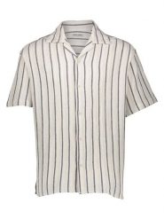 Jack & Jones Koszula "Coba" w kolorze biało-granatowym rozmiar: M. Białe koszule Jack & Jones, m, bez wzorów, z bawełny, bez kołnierzyka, bez ramiączek. Za 86.99 zł.