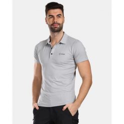 Męska funkcjonalna koszulka polo Kilpi GIVRY-M. Szare koszulki polo Kilpi, m, bez wzorów, bez kołnierzyka, bez ramiączek. Za 185.99 zł.