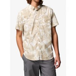 Koszula Columbia Rapid Rivers Printed Short Sleeve Shirt. Brązowe koszule Columbia, bez wzorów, bez kołnierzyka, bez ramiączek. Za 237.29 zł.