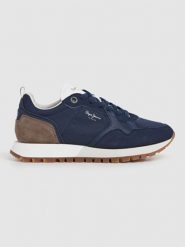 Pepe Jeans FOOTWEAR Sneakersy "Ari Club" w kolorze granatowo-brązowym rozmiar: 44. Brązowe buty sportowe casual Pepe Jeans FOOTWEAR, bez wzorów, z jeansu, bez zapięcia. Za 217.99 zł.