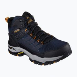 Buty trekkingowe męskie SKECHERS Arch Fit Dawson Raveno. Czarne buty turystyczne Skechers, bez wzorów, bez zapięcia, trekkingowe, skechers sport. Za 484.99 zł.