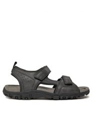 Geox Sandały Uomo Sandal Strada U4524B 000ME C9999 Czarny. Czarne sandały Geox, ze skóry, bez zapięcia. Za 209.99 zł.