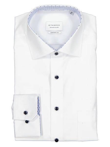 Eterna Koszula - Comfort fit - w kolorze białym rozmiar: 40. Białe koszule Eterna, bez wzorów, z bawełny, bez kołnierzyka, bez ramiączek. Za 109.52 zł.