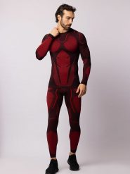 Spaio Koszulka termiczna "Adrenaline" w kolorze czarno-czerwonym rozmiar: M. Czarne t-shirty sportowe Spaio, bez wzorów, z materiału, bez ramiączek, outdoorowe. Za 179.64 zł.