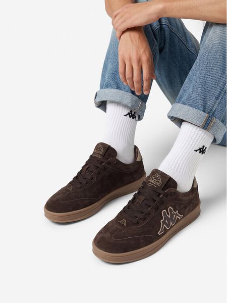 Kappa Sneakersy CEO-MC-24880H Brązowy ciemny. Brązowe buty sportowe casual Kappa, bez wzorów, ze skóry, bez zapięcia. Za 219.99 zł.