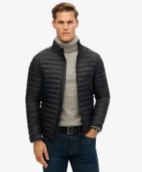 Superdry Non Hooded Fuji Lite Kurtka męska Jet Black. Czarne kurtki Superdry, m, bez wzorów, z materiału, bez kaptura. Za 417.50 zł.