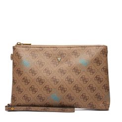 Saszetka Guess. Brązowe torby na ramię Guess, z aplikacjami, małe, bez dodatków. Za 219.99 zł.