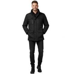 Kurtka turystyczna męska Geographical Norway Divergence. Czarne kurtki Geographical Norway, m, bez wzorów, z poliamidu, bez kaptura. Za 546.70 zł.