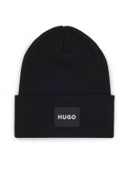 Hugo Czapka Xevon_C 50521527 Czarny. Czarne czapki zimowe Hugo, bez wzorów, z bawełny. Za 249.99 zł.