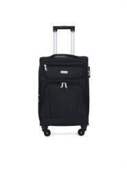 Semi Line Walizka kabinowa T5771-1 Czarny. Czarne walizki Semi-line, bez wzorów, z materiału. Za 249.99 zł.