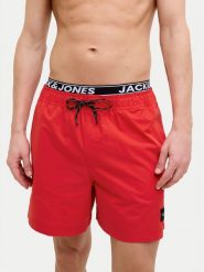 Jack&Jones Szorty kąpielowe Maui 12272949 Czerwony Regular Fit. Czerwone kąpielówki Jack&Jones, m, bez wzorów, z syntetyku. Za 79.99 zł.