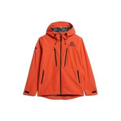 Kurtka wodoodporna Superdry. Brązowe kurtki Superdry, m, bez wzorów, bez kaptura. Za 593.50 zł.