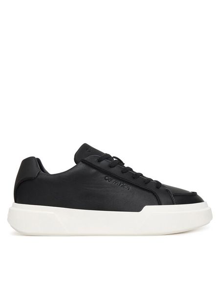 Calvin Klein Sneakersy Chunky Cupsole Lace Up Lth Pinch YM0YM01454 Czarny. Czarne buty sportowe casual CALVIN KLEIN, bez wzorów, ze skóry, bez zapięcia. Za 455.99 zł.