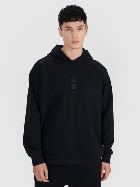 4F Bluza dresowa nierozpinana z kapturem męska - czarna XL. Czarne bluzy z kapturem 4F, m, bez wzorów, z bawełny, z kapturem. W wyprzedaży za 139.99 zł.