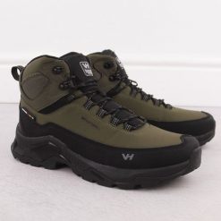 Wodoodporne buty trekkingowe męskie zielone Vanhorn 99302. Zielone trekkingi Vanhorn, bez wzorów, z materiału, bez zapięcia. Za 153.99 zł.