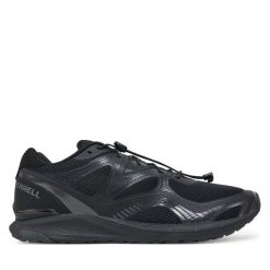 Trekkingi Merrell. Czarne buty trekkingowe Merrell, bez wzorów, bez zapięcia. Za 299.99 zł.