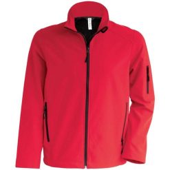 Kurtka Kariban Softshell. Czerwone kurtki KARIBAN, m, bez wzorów, z elastanu, bez kaptura. Za 212.70 zł.