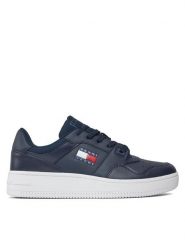 Tommy Jeans Sneakersy Tjm Retro Basket Ess EM0EM01395 Granatowy. Niebieskie buty sportowe casual Tommy Jeans, bez wzorów, z jeansu, bez zapięcia. Za 359.99 zł.