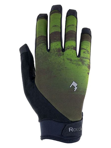 Roeckl SPORTS Rękawiczki kolarskie "Montan" w kolorze zielono-czarnym rozmiar: 6,5. Czarne rękawiczki Roeckl SPORTS, bez wzorów, z materiału. Za 148.61 zł.