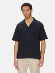 BOSS Koszula 50536745 Granatowy Relaxed Fit. Niebieskie koszule Boss, m, bez wzorów, z bawełny, bez kołnierzyka, bez ramiączek. Za 389.99 zł.