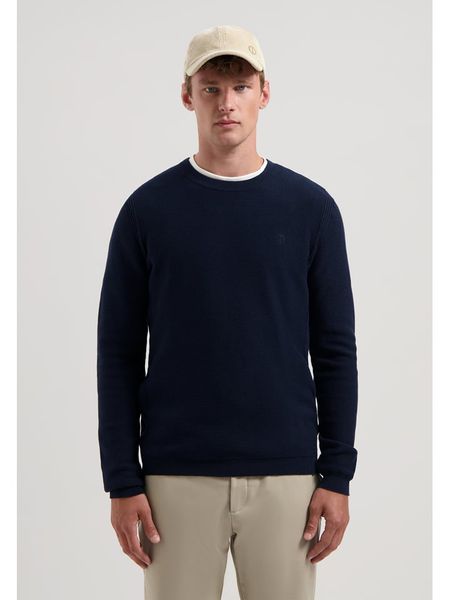 DSTREZZED Sweter w kolorze granatowym rozmiar: M. Niebieskie swetry nierozpinane Dstrezzed, m, bez wzorów, bez kołnierzyka, bez ramiączek. Za 219.08 zł.