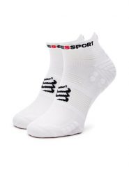 Compressport Skarpety Niskie Unisex Pro Racing Socks V4.0 Run Low XU00047B Biały. Białe skarpetki sportowe Compressport, bez wzorów, z materiału. Za 69.99 zł.