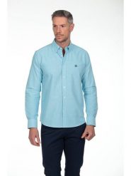 The Time of Bocha Koszula - Regular fit - w kolorze turkusowym rozmiar: S. Niebieskie koszule The Time of Bocha, s, bez wzorów, z bawełny, bez kołnierzyka, bez ramiączek. Za 152.99 zł.