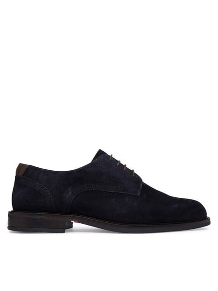 Tommy Hilfiger Półbuty Corporate Dressy FM0FM05969 Granatowy. Niebieskie eleganckie półbuty Tommy Hilfiger, bez wzorów, ze skóry, bez obcasa, bez zapięcia. Za 649.99 zł.