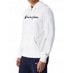 BLUZA męska CHAMPION na zamek 220728-WW001 z kapturem bawełniana biała M. Białe bluzy z kapturem Champion, l, bez wzorów, z bawełny, z kapturem. Za 279.00 zł.