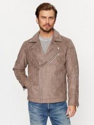 Jack & Jones Kurtka z imitacji skóry 12236853 Brązowy Regular Fit. Brązowe kurtki Jack & Jones, m, bez wzorów, ze skóry, bez kaptura. Za 349.99 zł.