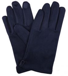 Miękkie i Delikatne Rękawiczki Męskie - Bawełniane - Granatowe. Rękawiczki Em men's accessories, na jesień, bez wzorów, z bawełny. Za 99.00 zł.