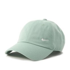 Czapka sportowa z daszkiem Nike CLUB. Zielone czapki z daszkiem Nike, bez wzorów, z bawełny. Za 89.00 zł.