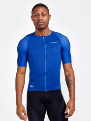 Craft Koszulka kolarska "ADV Aero Jersey" w kolorze niebieskim rozmiar: XXL. Niebieskie t-shirty sportowe Craft, bez wzorów, z jersey, bez ramiączek, rowerowe. Za 173.99 zł.