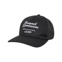 Czapka baseballowa Hummel hmlSNAP. Czarne czapki z daszkiem Hummel, bez wzorów, z bawełny. Za 136.50 zł.