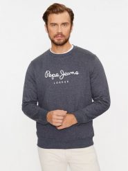 Pepe Jeans Bluza Nouvel PM582522 Granatowy Regular Fit. Niebieskie bluzy Pepe Jeans, l, bez wzorów, z jeansu, bez kaptura. Za 349.99 zł.