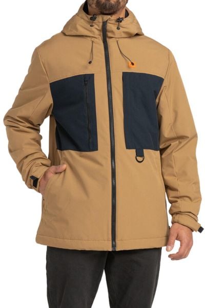 Kurtka zimowa męska Billabong Canyon techniczna. Brązowe kurtki Billabong, na zimę, l, bez wzorów, z polaru, bez kaptura. Za 359.49 zł.