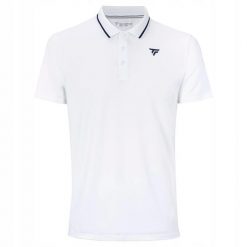 Męska koszulka polo tenisowa Tecnifibre Team Tech Polo. Białe koszulki polo TECNIFIBRE, m, bez wzorów, bez kołnierzyka, bez ramiączek, tenisowe. Za 214.99 zł.