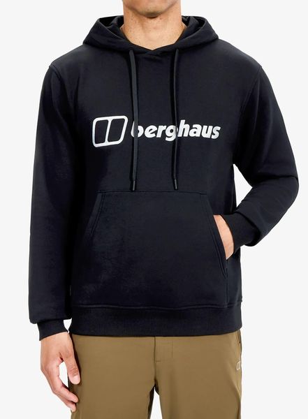 Bluza z kapturem męska Berghaus Logo Hoody Light. Czarne bluzy z kapturem Berghaus, m, bez wzorów, z bawełny, z kapturem. Za 335.49 zł.