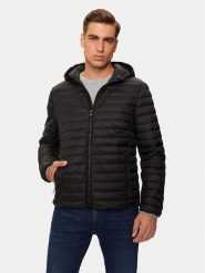 Geox Kurtka puchowa Warrens M4625B T3146 F9000 Czarny Regular Fit. Czarne kurtki Geox, m, bez wzorów, z puchu, bez kaptura. Za 619.99 zł.
