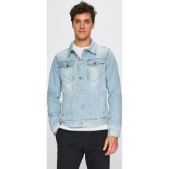 G-Star Raw - Kurtka. Niebieskie kurtki G-Star Raw, l, bez wzorów, z bawełny, bez kaptura. W wyprzedaży za 319.90 zł.