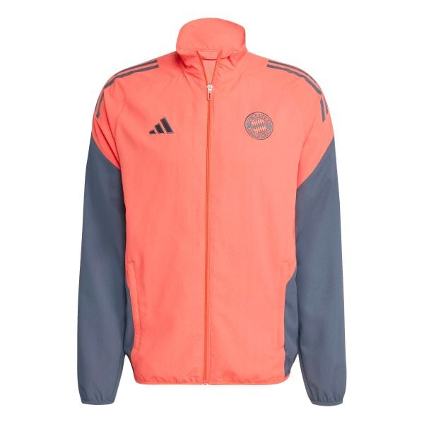 Kurtka dresowa Prematch Bayern Monachium 2025/26. Brązowe kurtki Adidas, l, bez wzorów, z dresówki, bez kaptura. Za 303.50 zł.