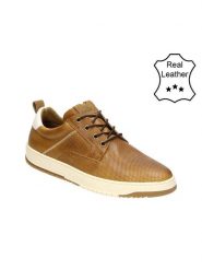 Bullboxer Skórzane sneakersy w kolorze jasnobrązowym rozmiar: 42. Brązowe buty sportowe casual Bullboxer, bez wzorów, bez zapięcia. Za 193.70 zł.