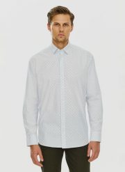 PAKO LORENTE – Koszula w kropki o kroju Regular P24SF-1X-004-B-R - Pako Lorente. Koszule Pako Lorente, l, bez wzorów, bez kołnierzyka, bez ramiączek. Za 89.99 zł.