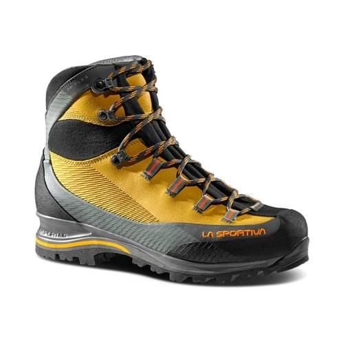 Buty trekkingowe męskie La Sportiva Trango Trk Leather Gtx. Żółte buty trekkingowe La Sportiva, bez wzorów, z materiału, za kostkę, bez zapięcia. Za 1,184.00 zł.