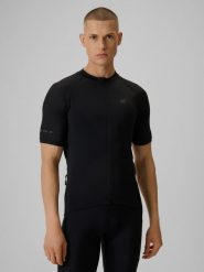 4F Koszulka kolarska męska - czarna XXL. Czarne t-shirty 4F, m, bez wzorów, bez kołnierzyka, bez ramiączek. Za 159.99 zł.