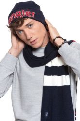 MĘSKA CZAPKA ZIMOWA WRANGLER KABEL BEANIE BLUE DEPTHS W0U1UHXJY 112125780. Niebieskie czapki zimowe Wrangler, bez wzorów. W wyprzedaży za 39.99 zł.
