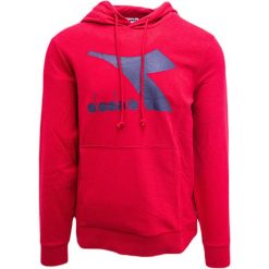 Bluza z kapturem Diadora Big Logo, Mężczyźni. Czerwone bluzy Diadora, m, bez wzorów, z bawełny, z kapturem. Za 290.00 zł.