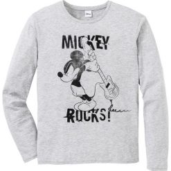 Shirt "Mickey Mouse", długi rękaw SLIM FIT bonprix szary melanż. Bluzki z długim rękawem marki ASICS. Za 54.99 zł.
